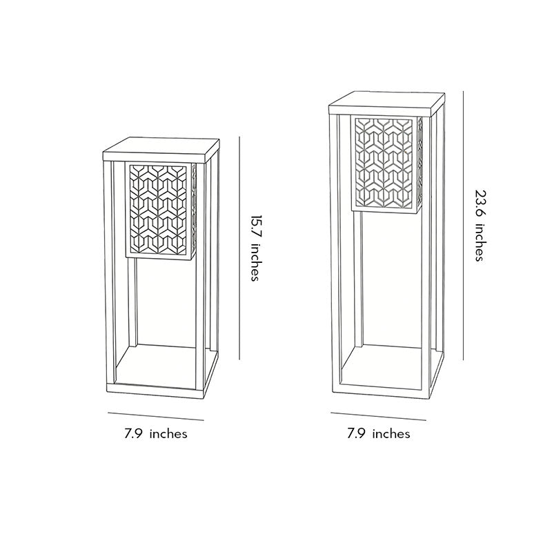 Black Bollard Garden Lights Outdoor Mosquito Killer