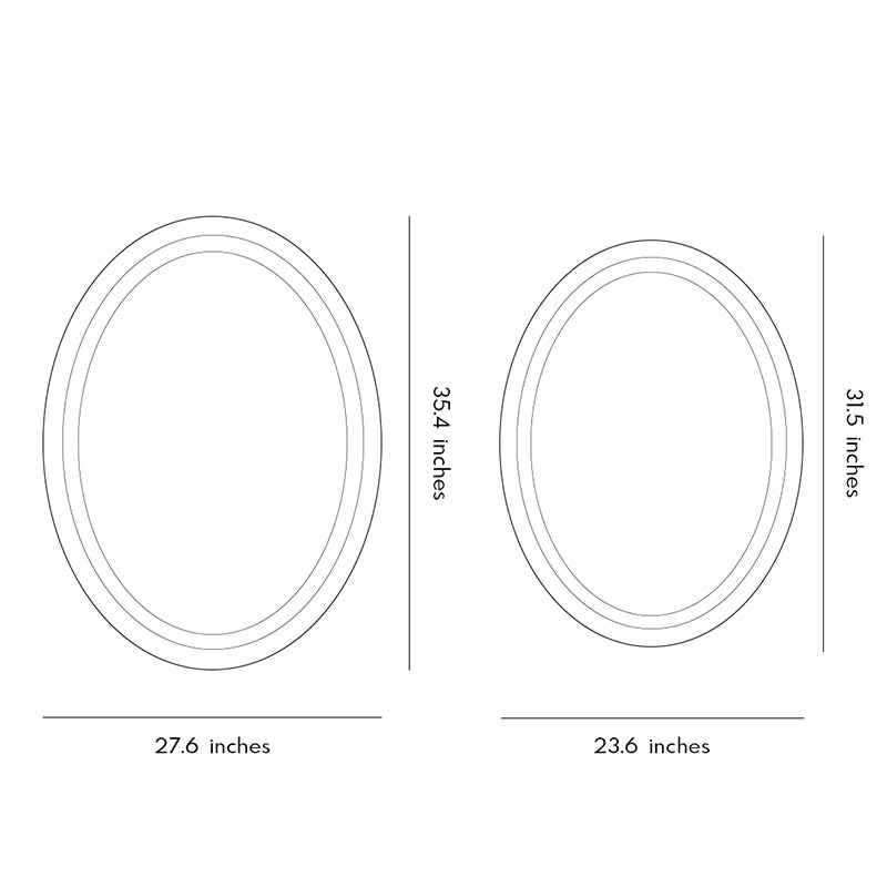 Bathroom Lighted Vanity Mirrors LED Oval