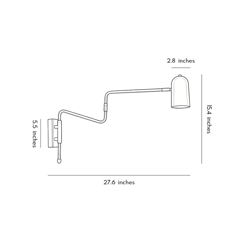 Bedroom Swing Arm Wall Sconces Nordic Adjustable