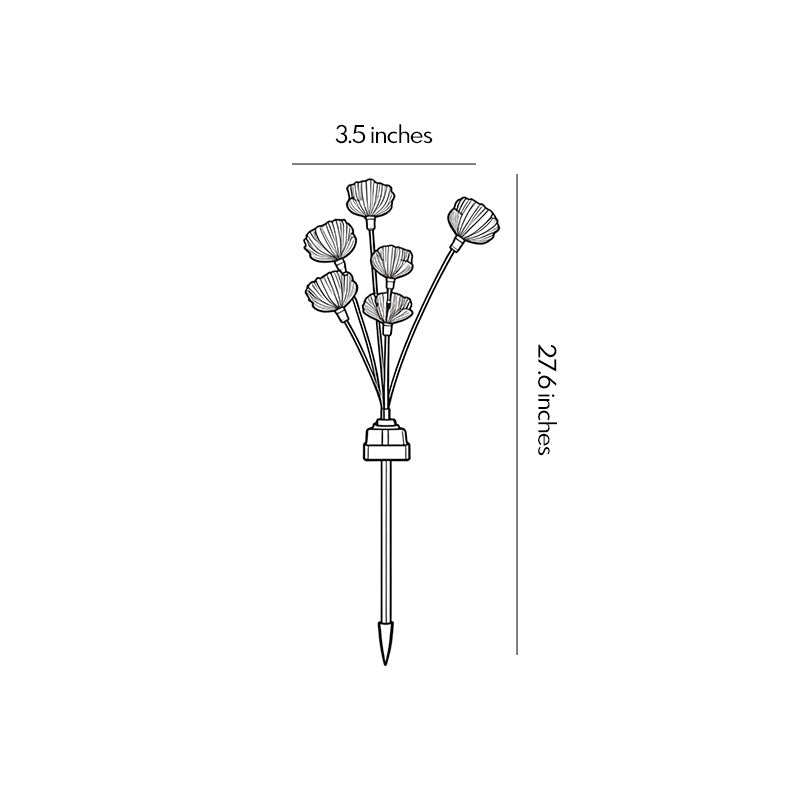 Solar Garden Stake Lights Jellyfish Fiber Optic