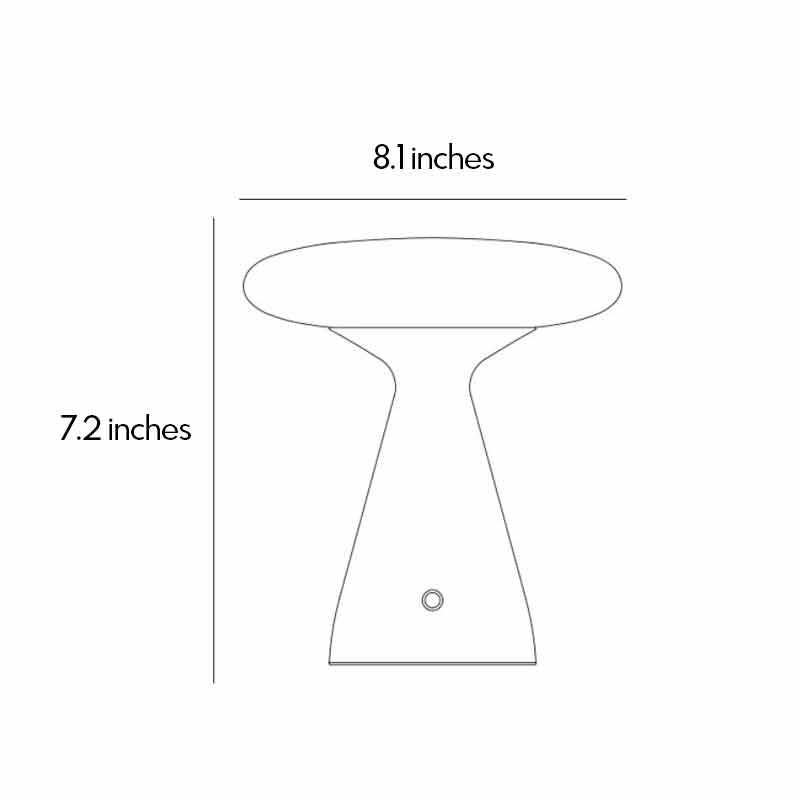 Glass Mushroom Table Lamp Vintage Ambient Reading