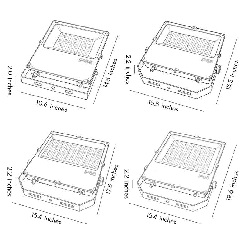 LED Flood Light Lamp High-Power Outdoor Waterproof