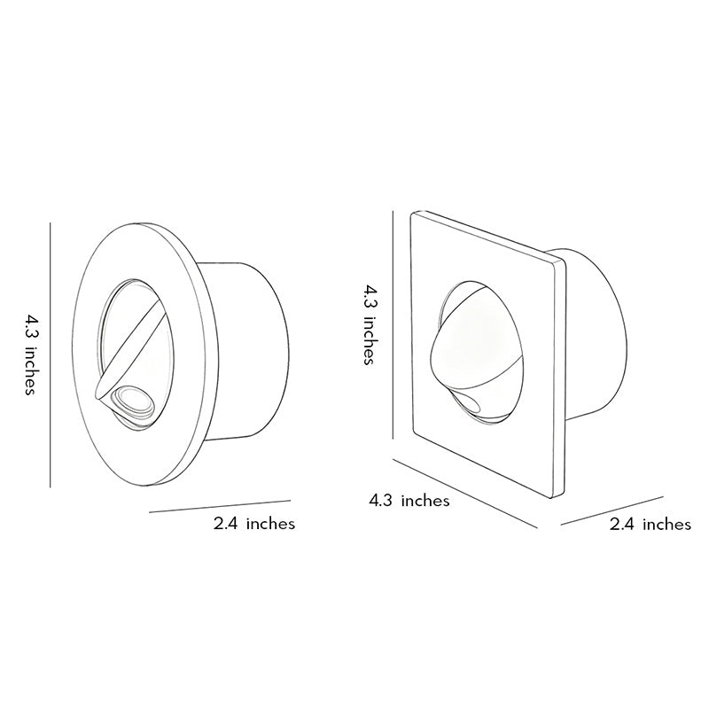 Flush Mount Wall Light Modern Adjustable Bedside Reading Lamp