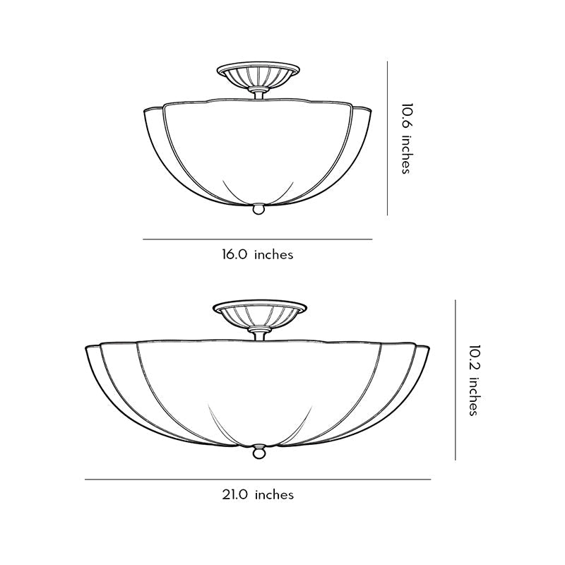 Glass Ceiling Lights Modern Copper Flush Mount Lights