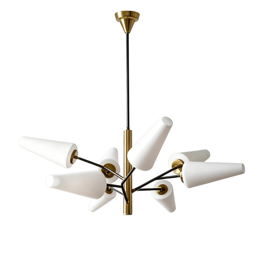 Italian Glass Chandelier Minimalist Metal Ceiling