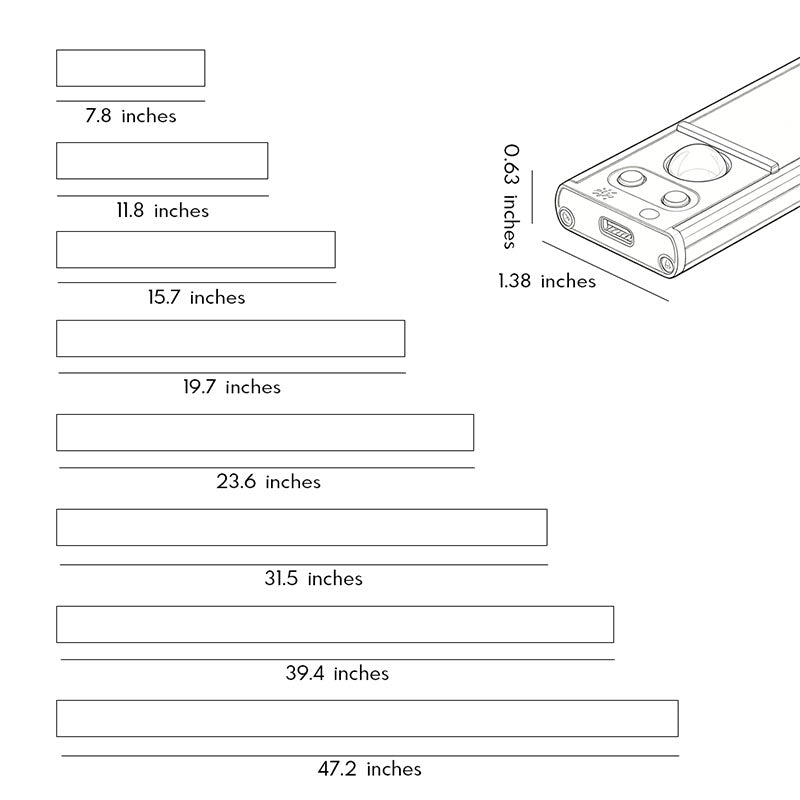 LED Sensor Light Strip Modern Hill Light Source