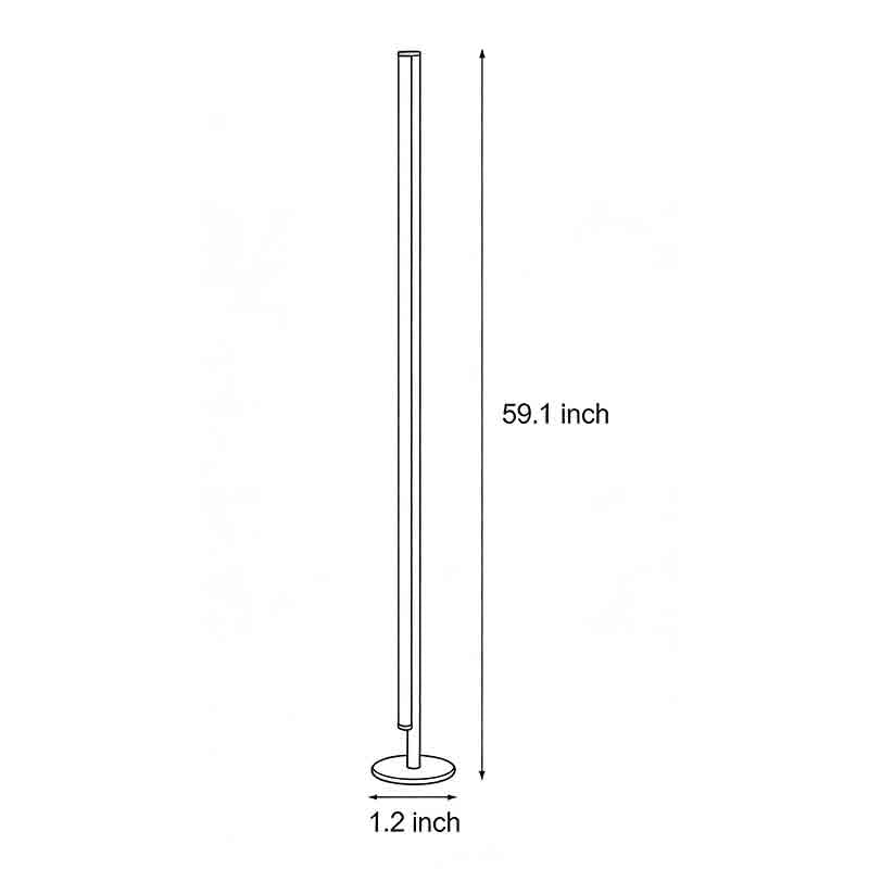 Open-Box Linear Floor Lamp Minimalist Modern LED Ambient