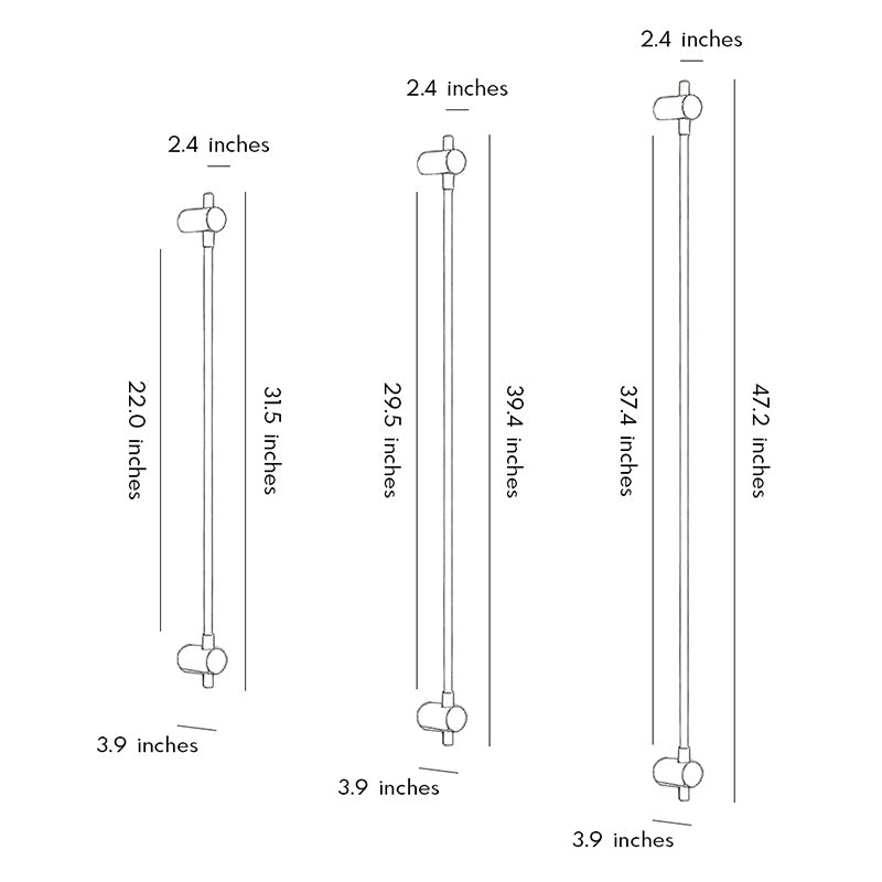 Long Linear Wall Sconce Modern Accent LED Wall Light