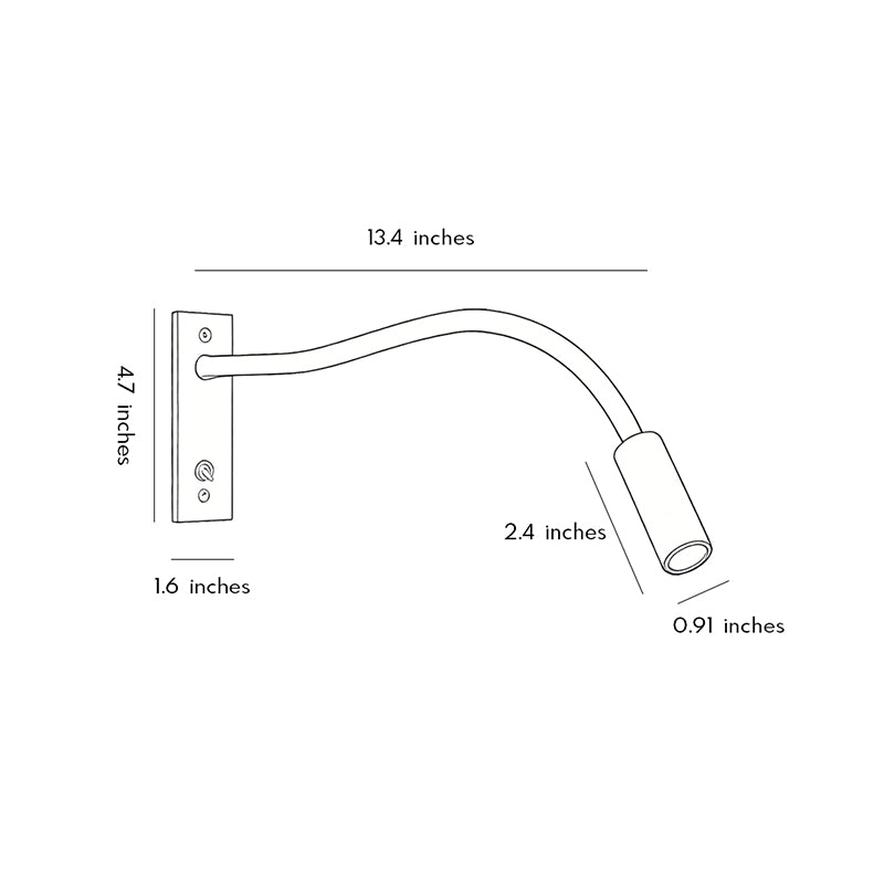 Swing Arm Wall Mount Light Modern Flexible LED Light