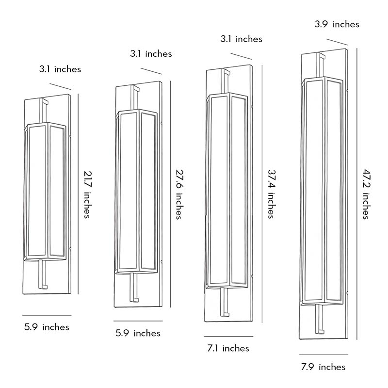 Large Outdoor Wall Light Modern Waterproof Linear light