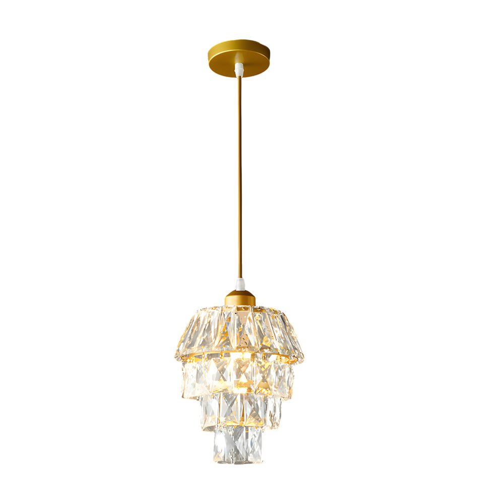 Open-Box Mini Crystal Pendant Light Modern Metal Ceiling