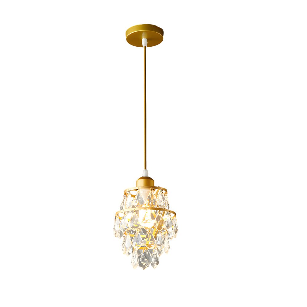Open-Box Mini Crystal Pendant Light Modern Metal Ceiling