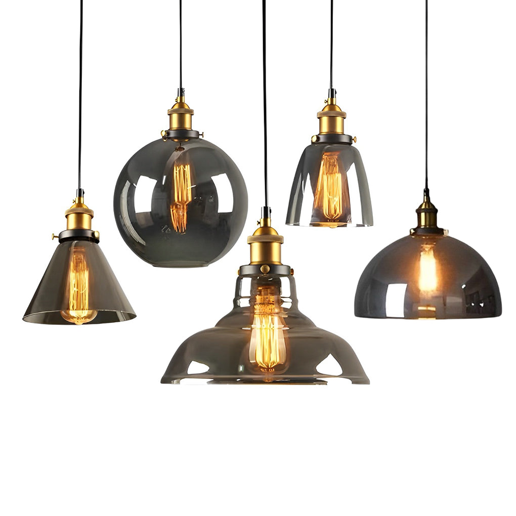 Open-Box Retro Creative Glass Electroplated Smoke Gray
