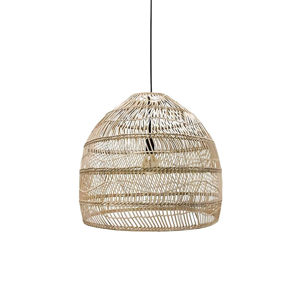 Open-Box 15.7-/19.7-Inch W Rattan Woven Dome Pendant Light
