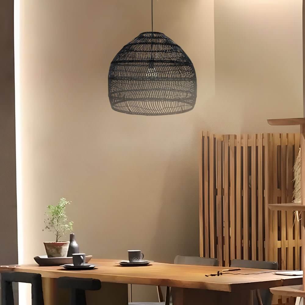 Open-Box 15.7-/19.7-Inch W Rattan Woven Dome Pendant Light