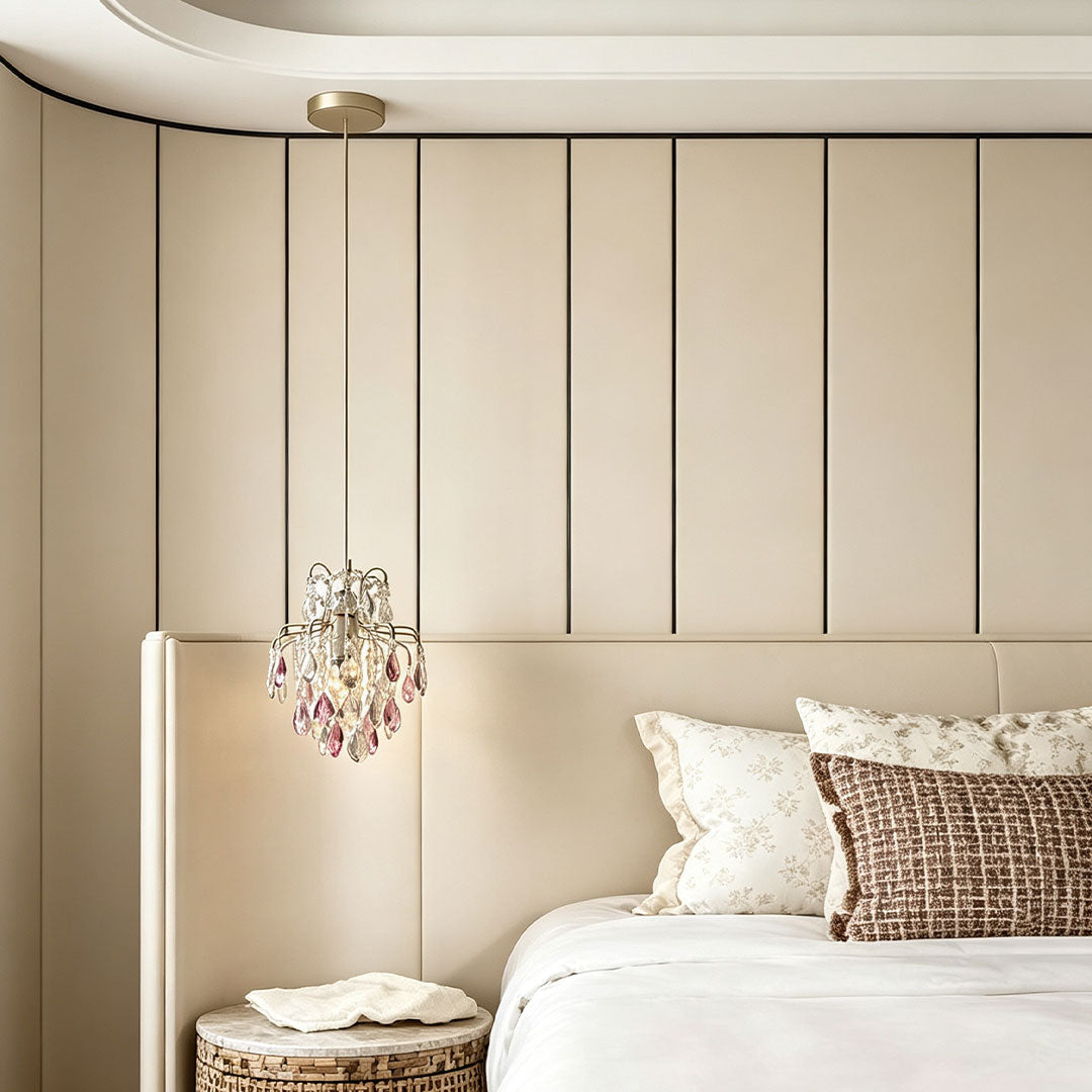 Crystal Pendant Light Fixtures French Luxury Ceiling