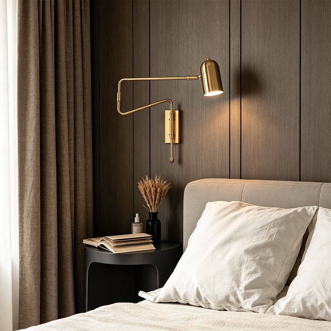 Bedroom Swing Arm Wall Sconces Nordic Adjustable