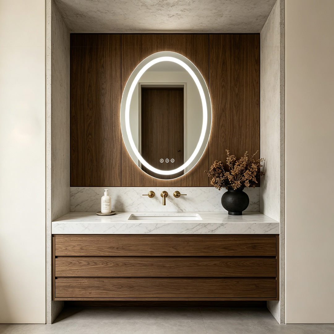 Bathroom Lighted Vanity Mirrors LED Oval