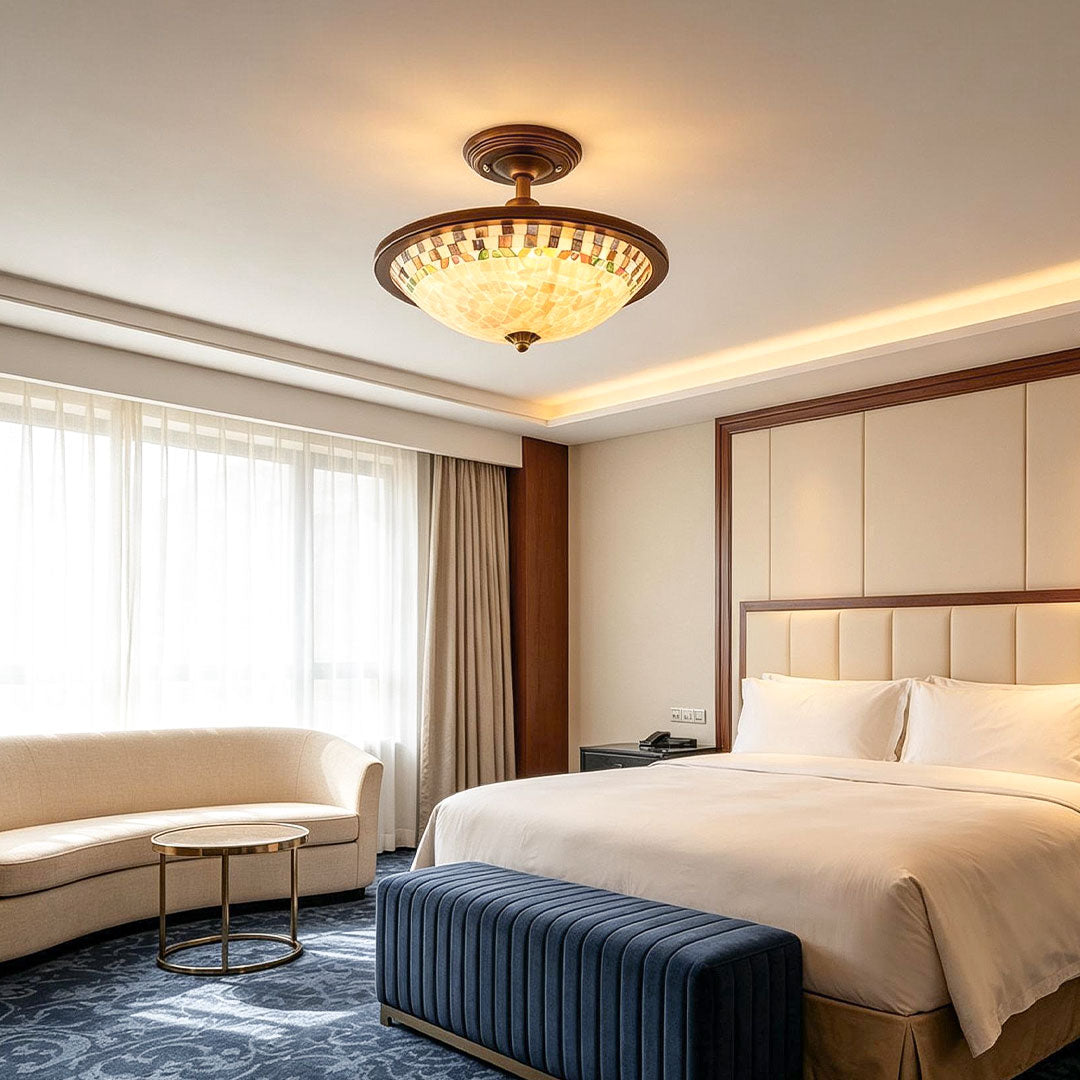 LED Semi Flush Mount Ceiling Lights French Vintage Light