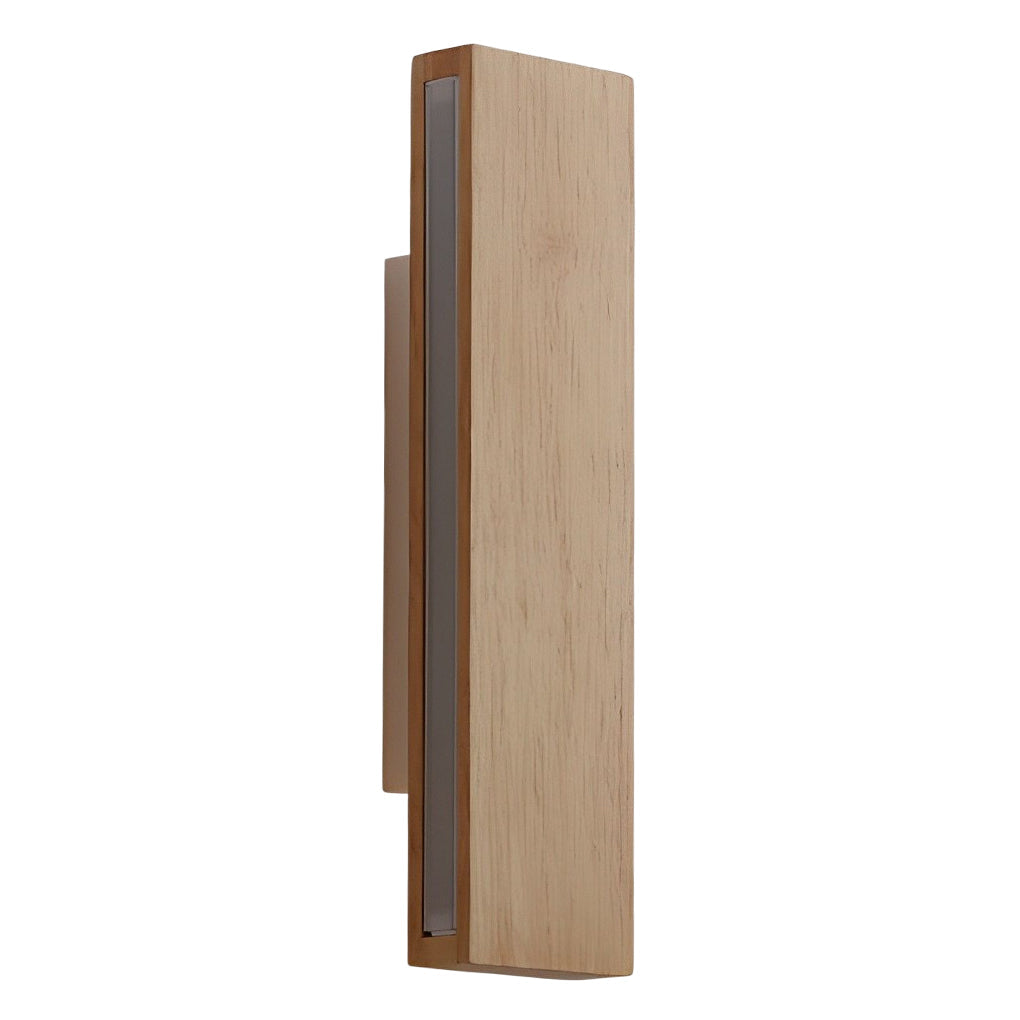 Rotatable Minimalist Rectangular Wood Led Wall Lamp