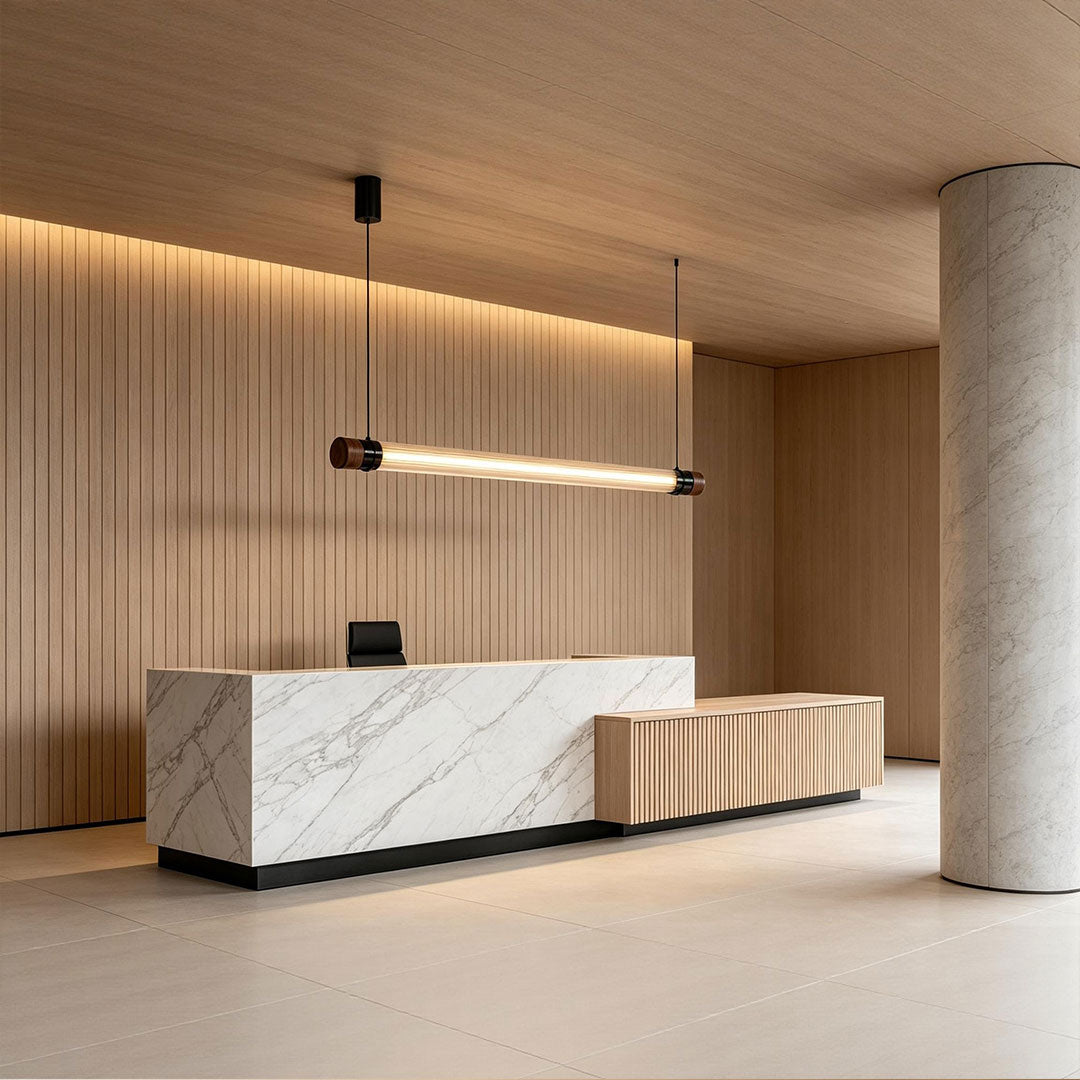 Modern Linear Pendant Lighting Simple Glass Ceiling Light