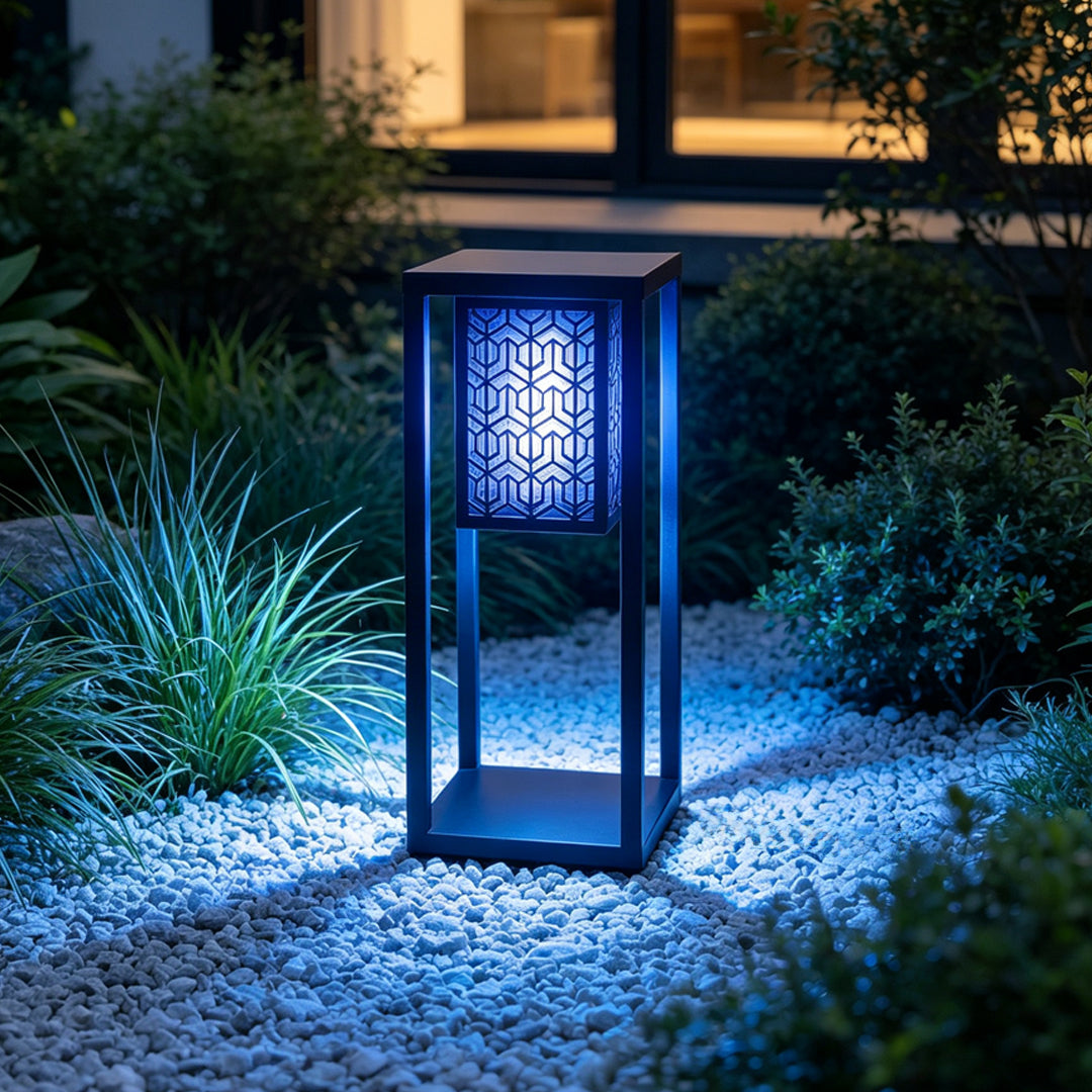 Black Bollard Garden Lights Outdoor Mosquito Killer