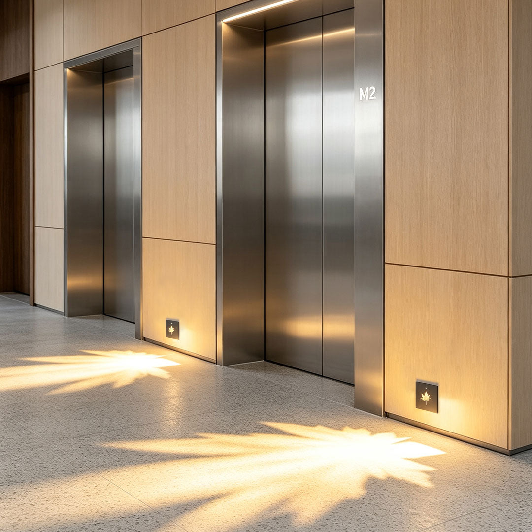 Recessed Step Lights Leaf-Pattern Motion Sensor