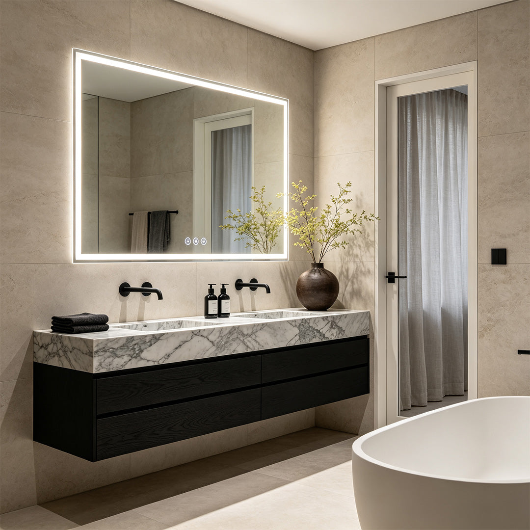Bathroom Vanity Mirror Lights Smart LED Rectangular