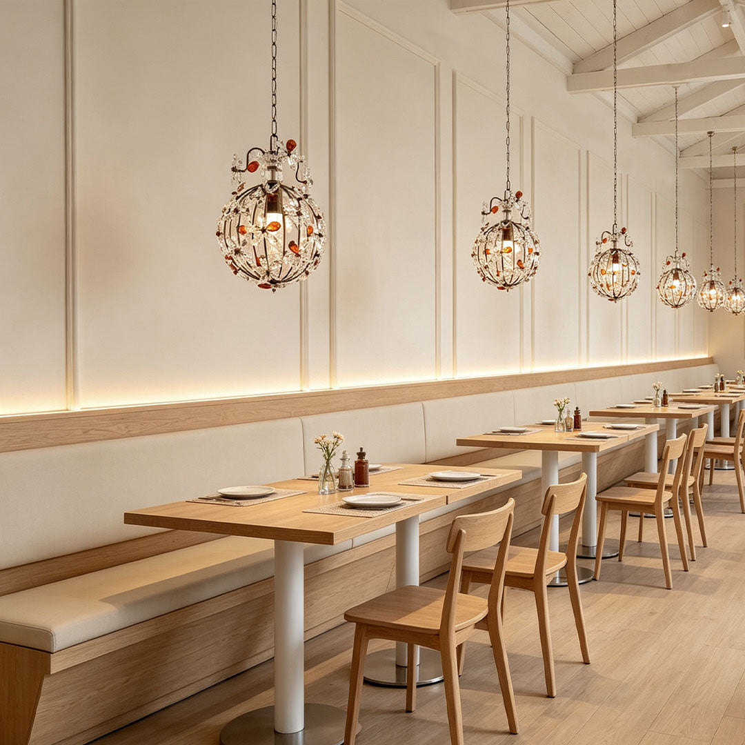 Pendant Lights with Crystals French Romantic Ceiling