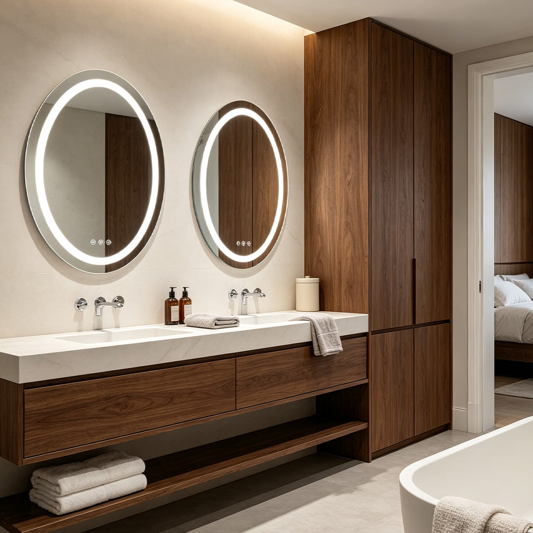 Bathroom Lighted Vanity Mirrors LED Oval