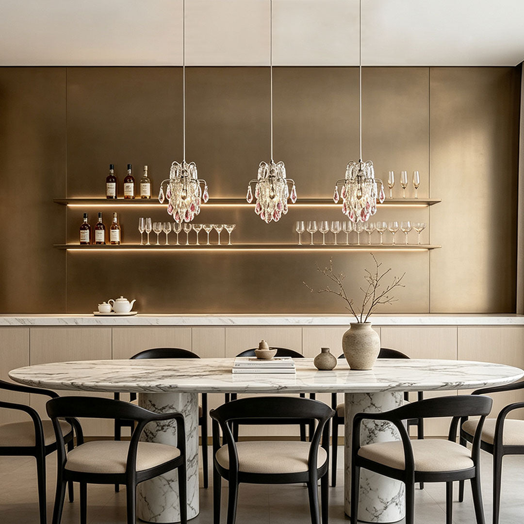 Crystal Pendant Light Fixtures French Luxury Ceiling