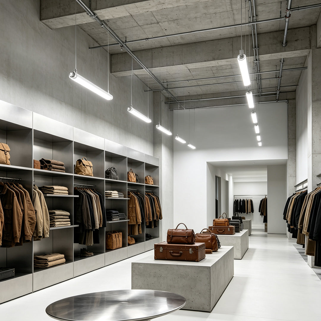 Round Linear Pendant Light LED Metal Integrated