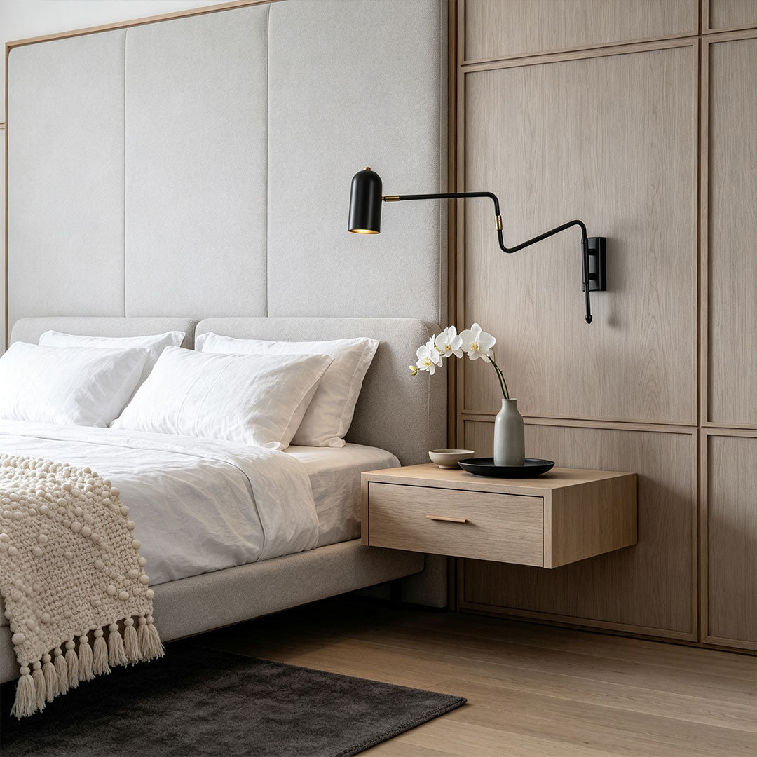 Bedroom Swing Arm Wall Sconces Nordic Adjustable
