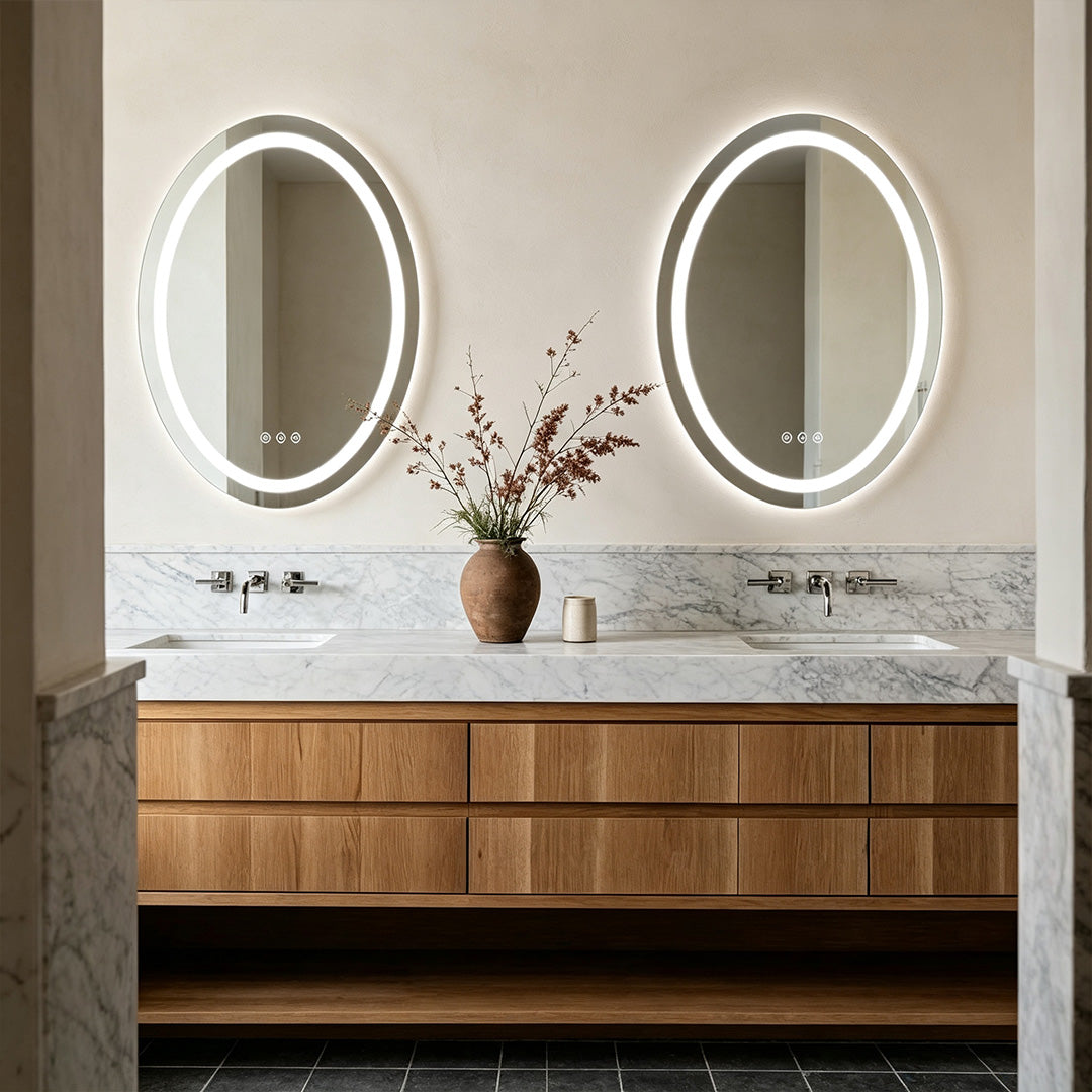 Bathroom Lighted Vanity Mirrors LED Oval