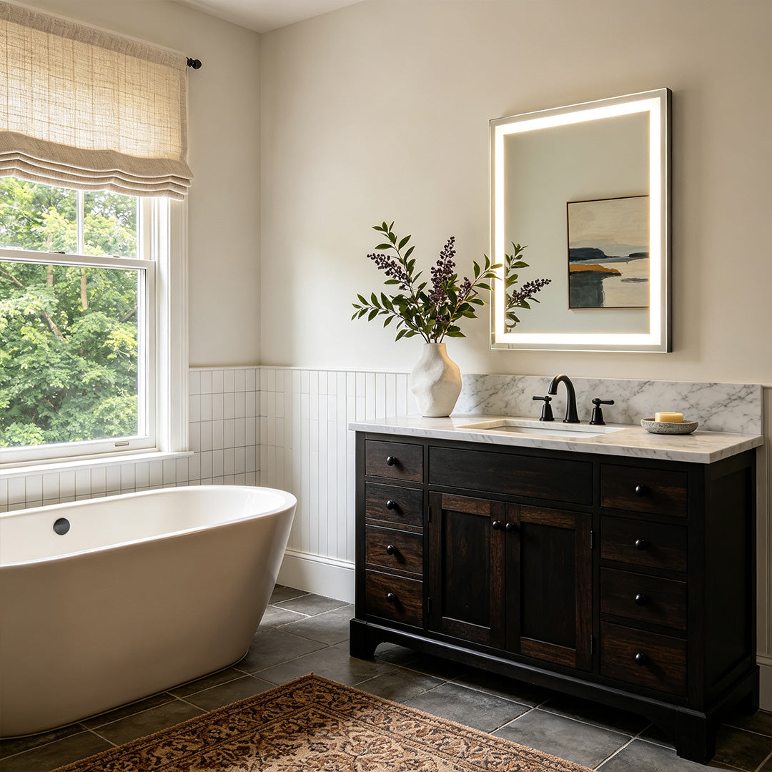 Bathroom Vanity Mirror Lights Smart LED Rectangular