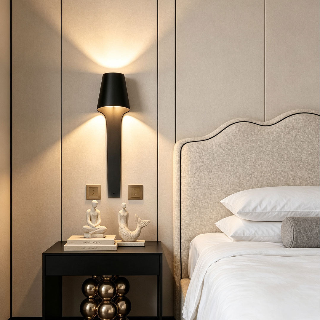 Black Wall Light Fixtures French Minimalist Metal