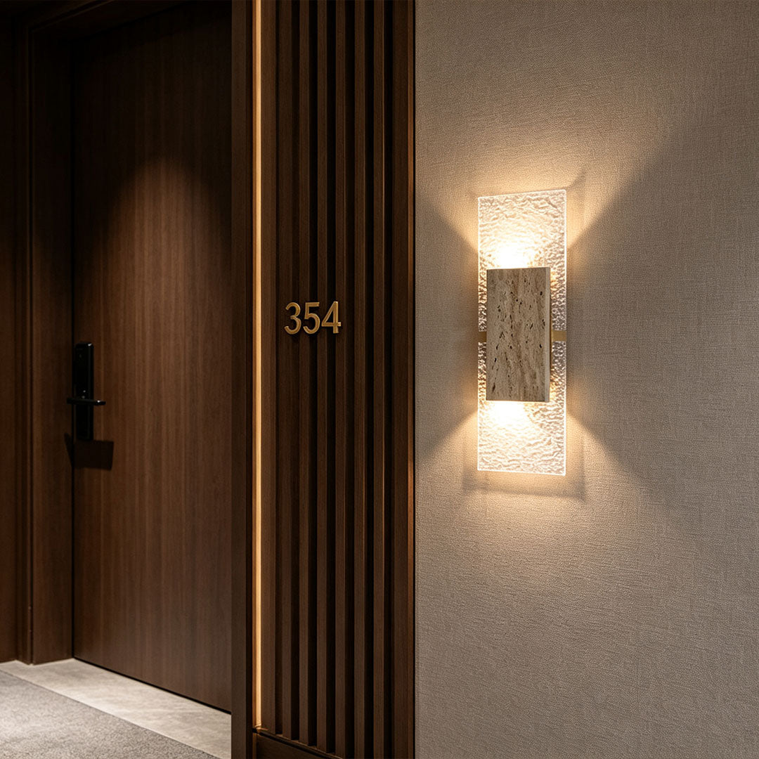Indoor Wall Sconce up and down Light Vintage Stone