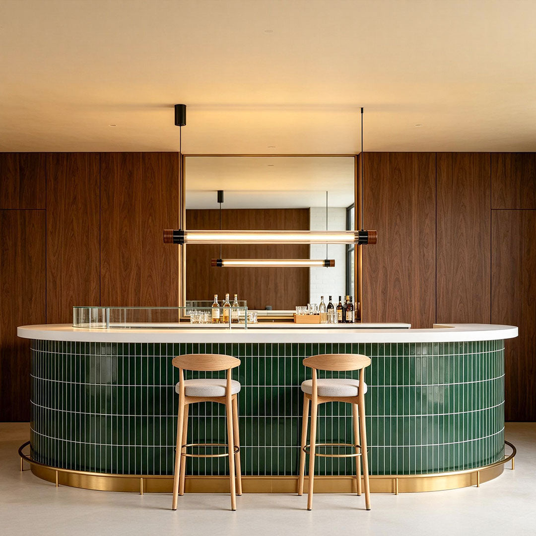 Modern Linear Pendant Lighting Simple Glass Ceiling Light