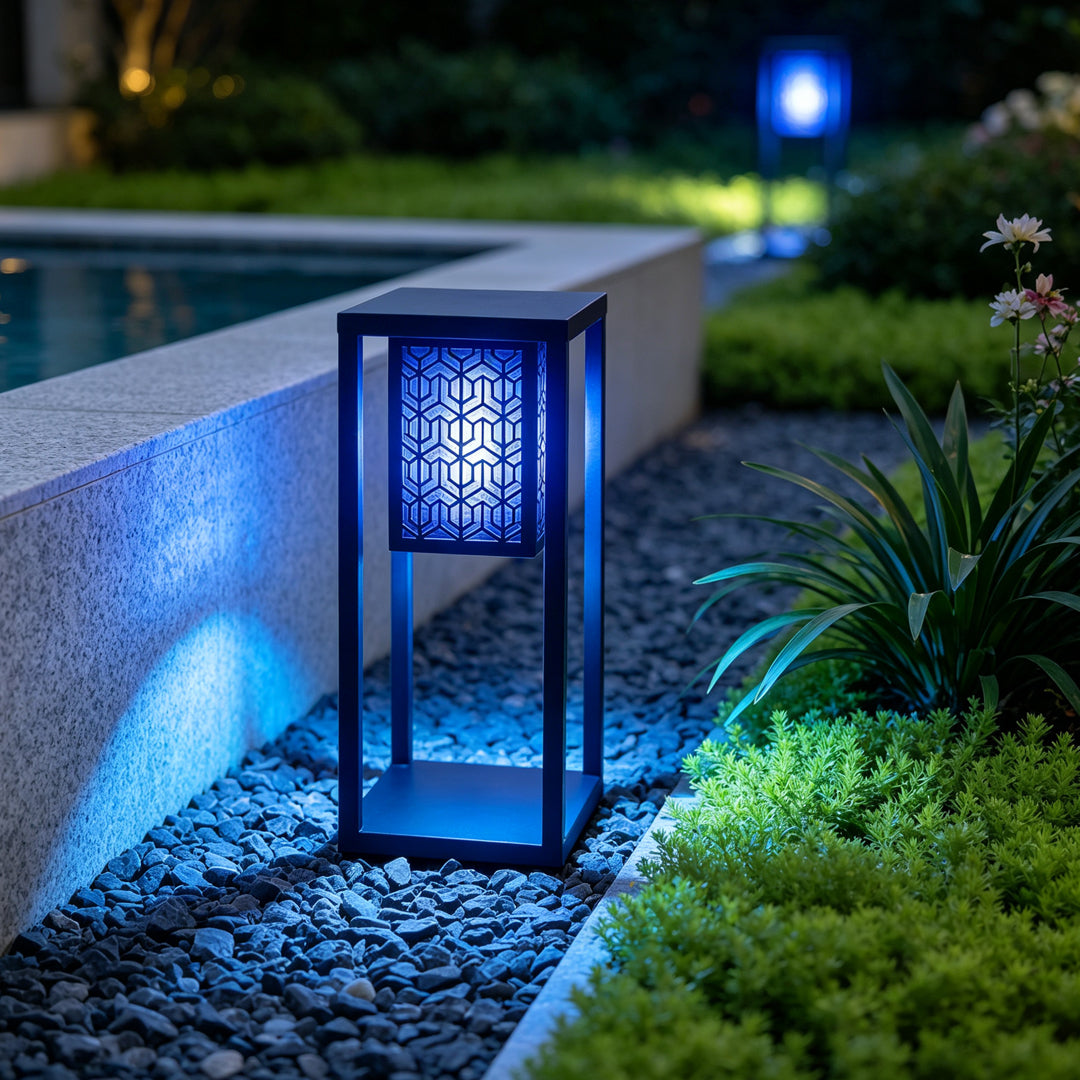 Black Bollard Garden Lights Outdoor Mosquito Killer