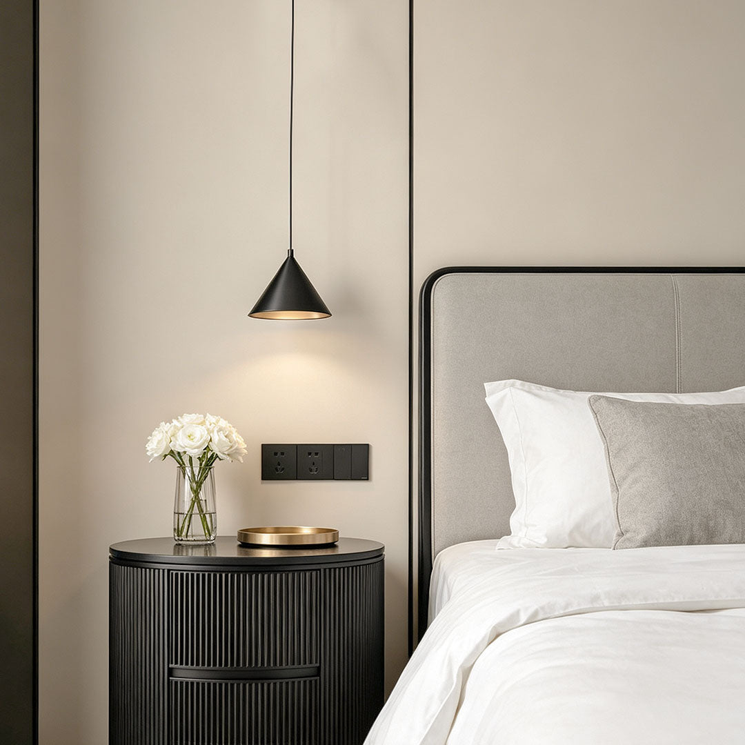 Silver Metal Pendant Light Italian Minimalist