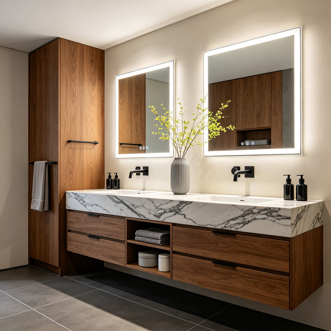 Bathroom Vanity Mirror Lights Smart LED Rectangular