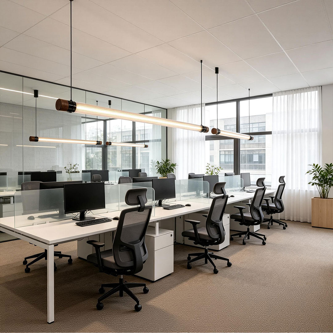 Modern Linear Pendant Lighting Simple Glass Ceiling Light