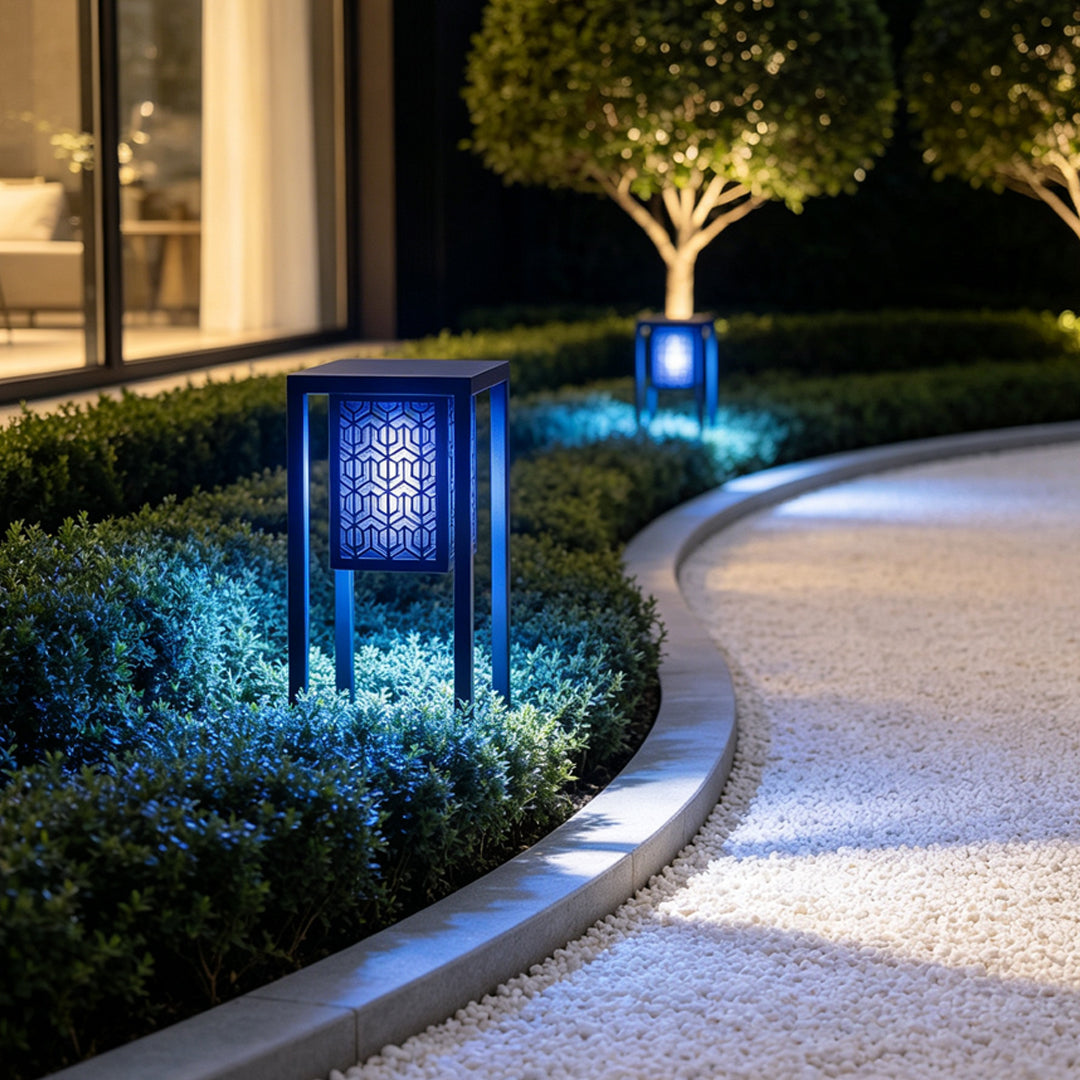 Black Bollard Garden Lights Outdoor Mosquito Killer