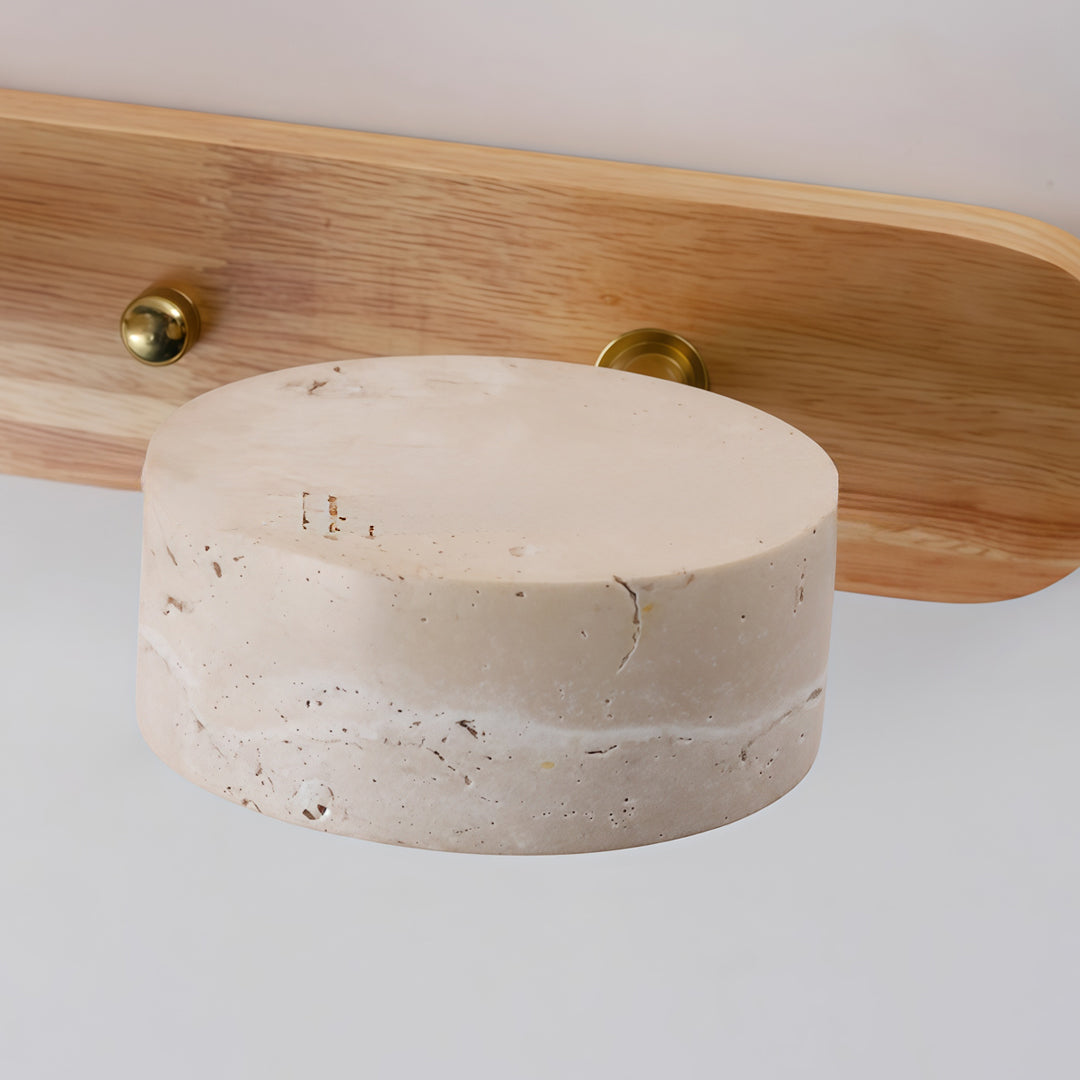 Vanity Bar Light Sconce Japanese Vintage Travertine