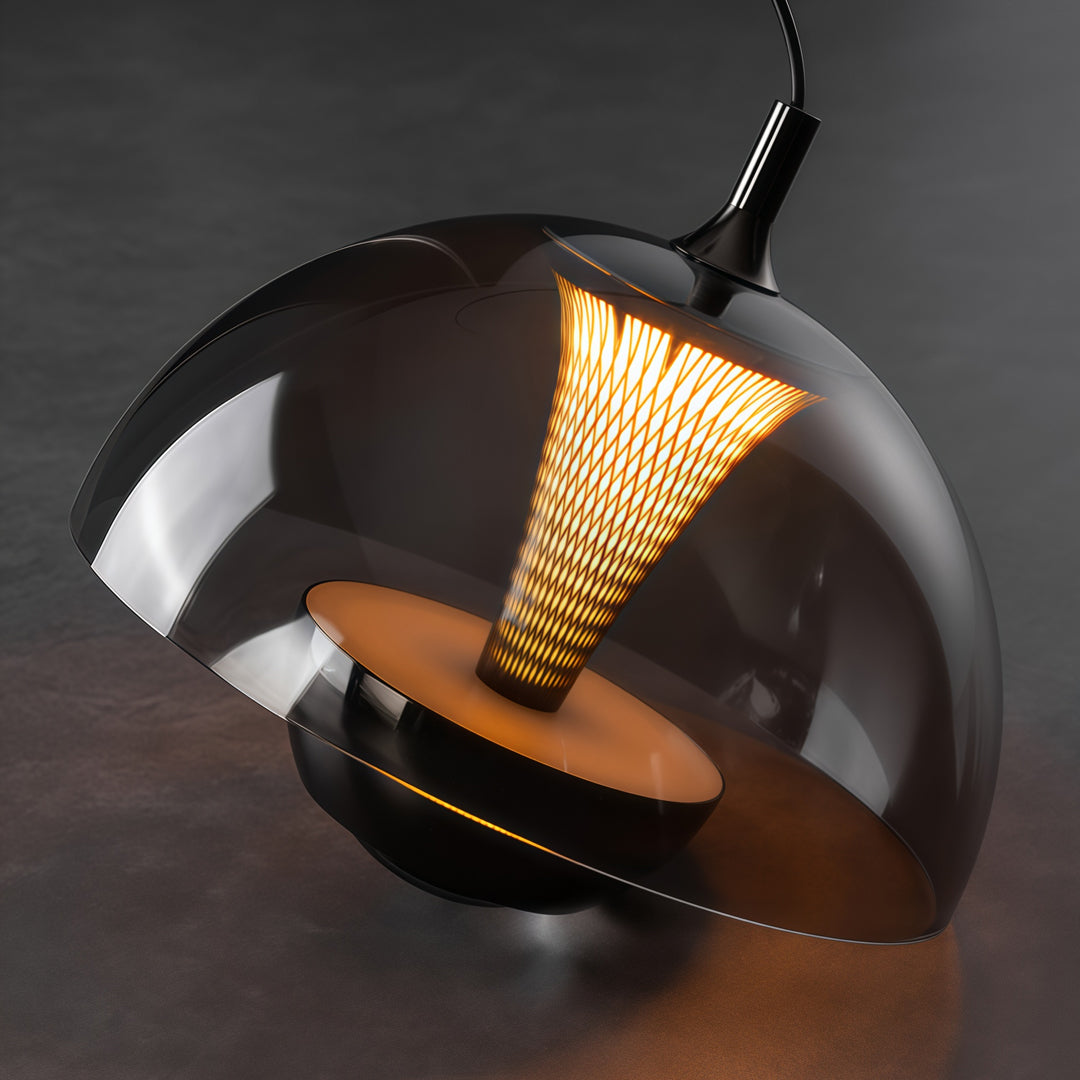 Black Pendant Ceiling Light Italian Bud-Inspired