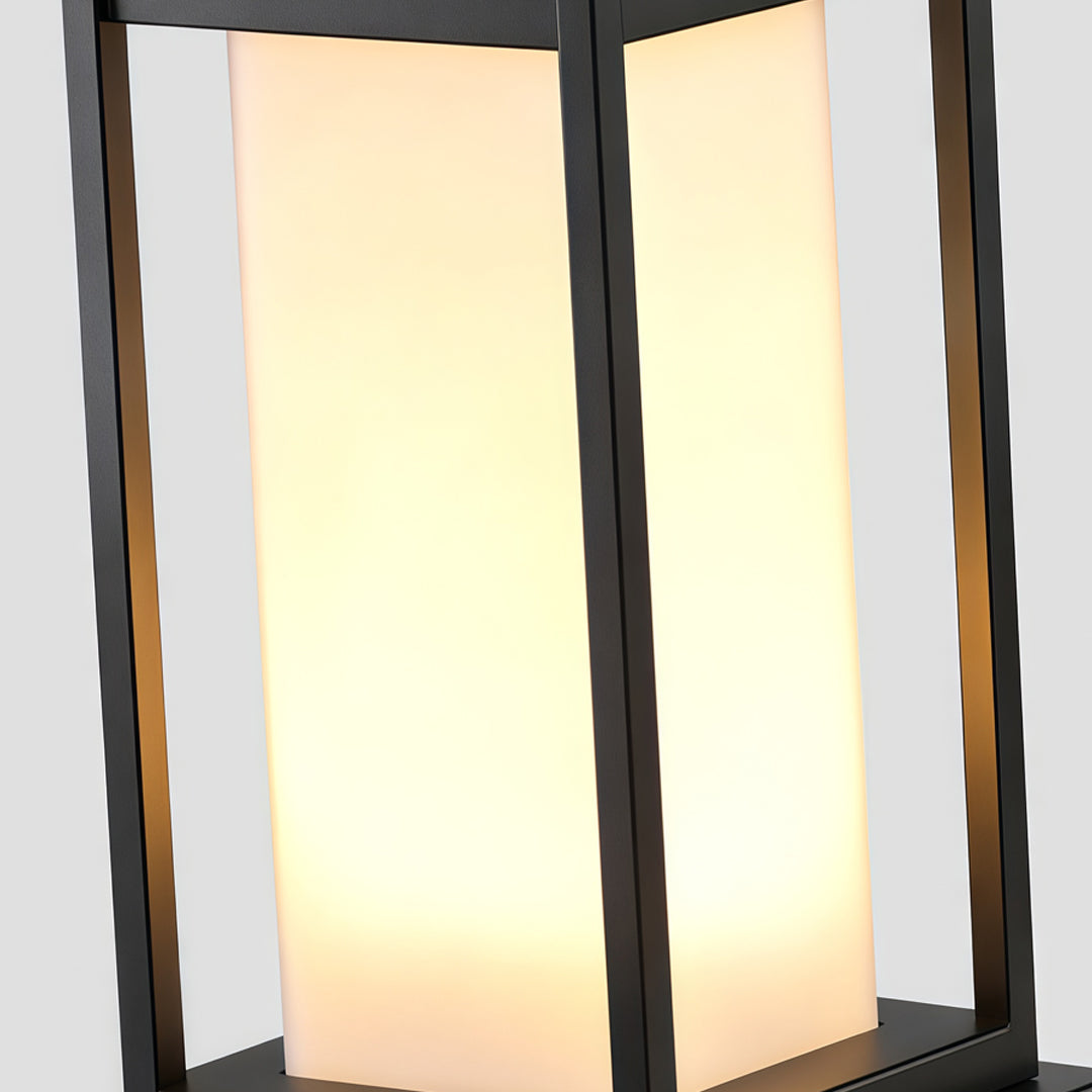 Black Bollard Light Outdoor Waterproof Garden