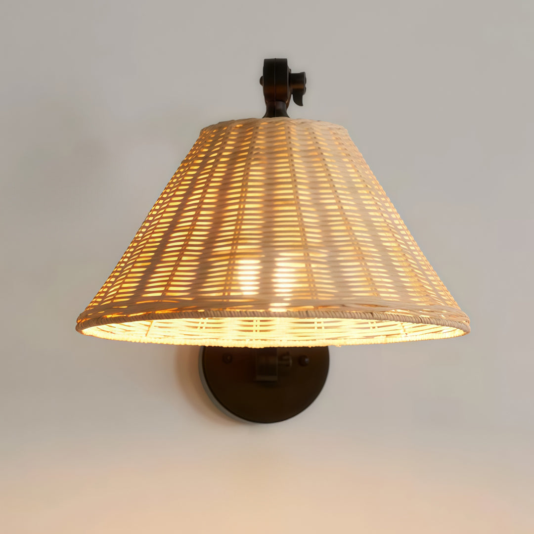 Black Swing Arm Wall Sconce Vintage Wabi-Sabi Wall