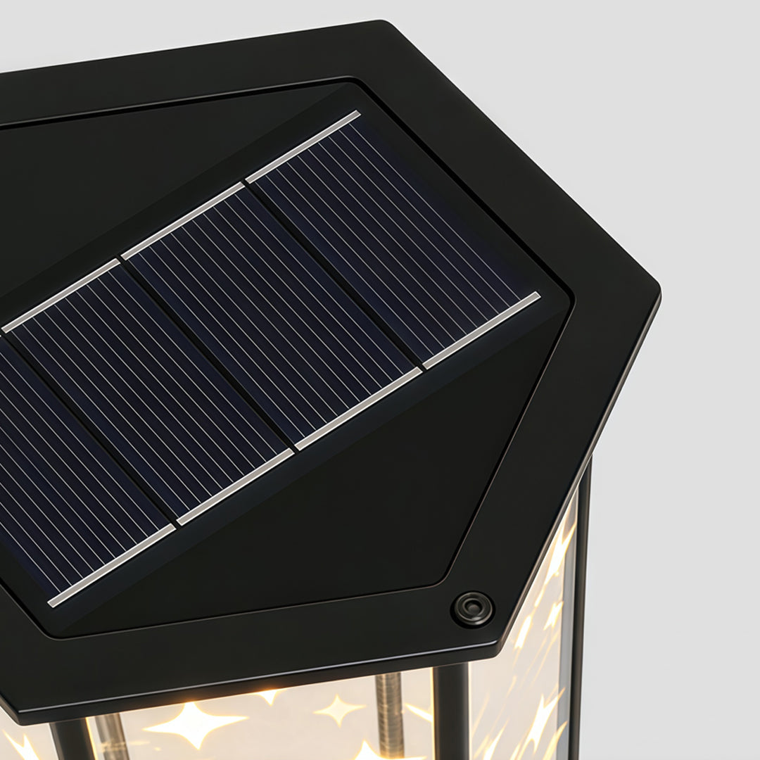 Bollard Solar Light Modern Metal Outdoor Landscape