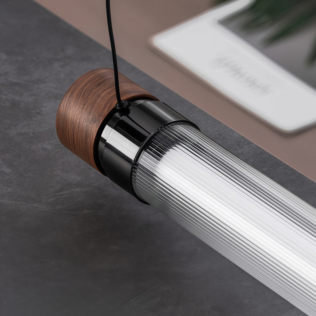 Modern Linear Pendant Lighting Simple Glass Ceiling Light