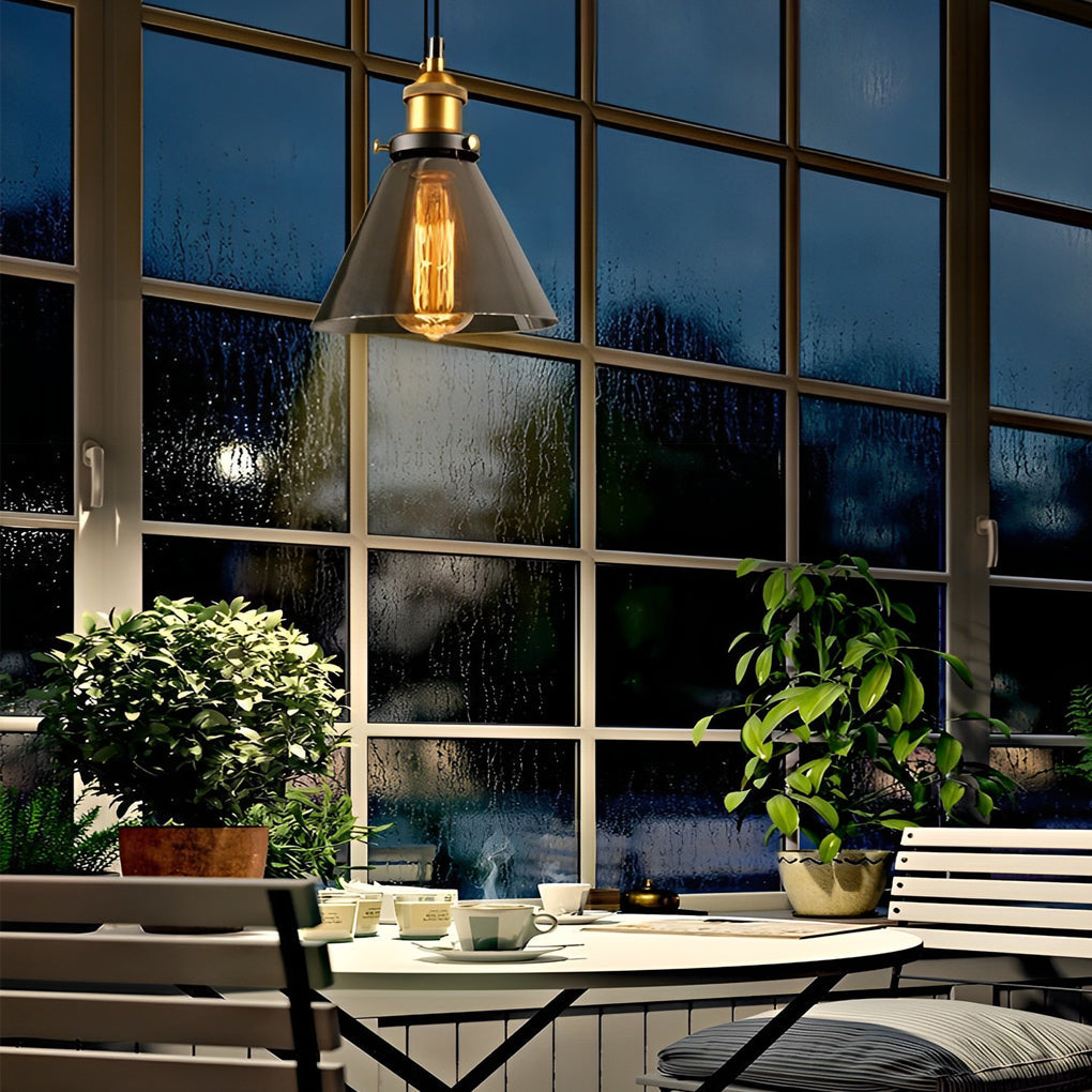 Open-Box Retro Creative Glass Electroplated Smoke Gray